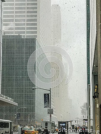 Manhattan New York March 21 2018 Snow duty Editorial Stock Photo