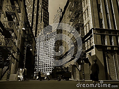 Manhattan retro Stock Photo