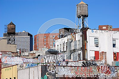 Manhattan Rooftops Stock Photo