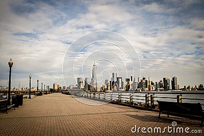 Manhattan skyline from New Jersey City, USA Stock Photo