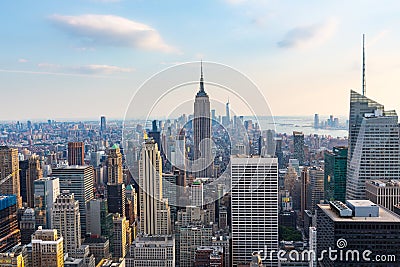 Manhattan - View from Top of the Rock - Rockefeller Center - New York Editorial Stock Photo