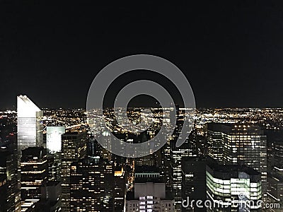 Manhatten city view from Top of the Rock Editorial Stock Photo