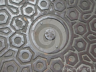 Manhole Cover Stock Photo