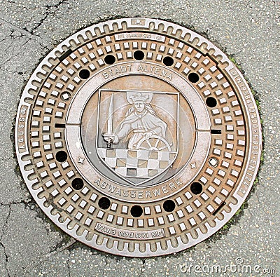 Manhole cover Editorial Stock Photo