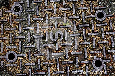 Manhole cover. Stock Photo