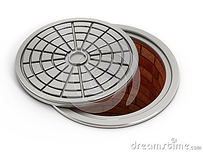 Manhole cover lid Stock Photo