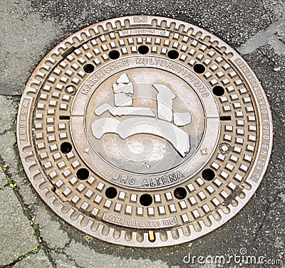 Manhole cower Editorial Stock Photo