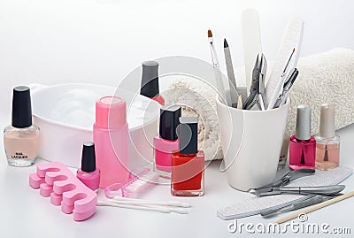 Manicure equipment Stock Photo