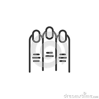 Manicure fingers line icon Vector Illustration