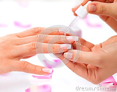 Manicure and Hands Spa Stock Photo