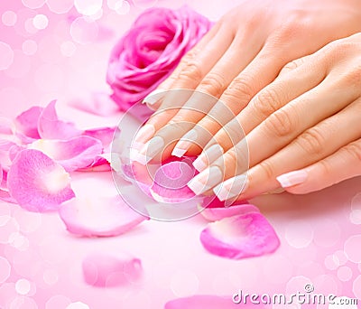 Manicure, Hands spa Stock Photo