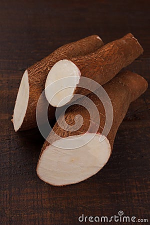 Manihot esculenta cassava, yuca, manioc, mandioca, Brazilian ar Stock Photo