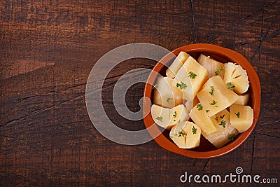 Manihot esculenta cassava, yuca, manioc, mandioca, Brazilian ar Stock Photo