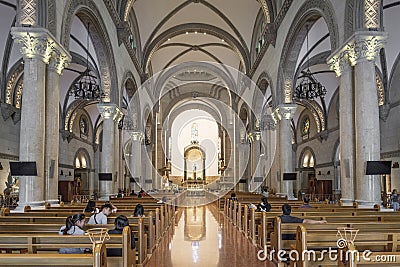 Manila cathedral interior in philippines Editorial Stock Photo