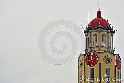 Manila City Hall clock tower in Manila, Philippines Editorial Stock Photo