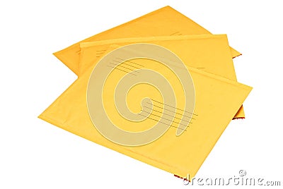 Manila Envelopes Isolated Stock Photo