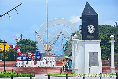 Manila Kilometer Zero in Manila, Philippines Editorial Stock Photo