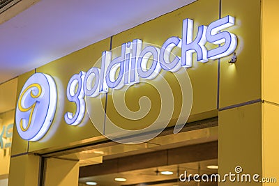 Manila, Philippines - 25FEB2018 - Goldilocks dessert shop in Man Editorial Stock Photo