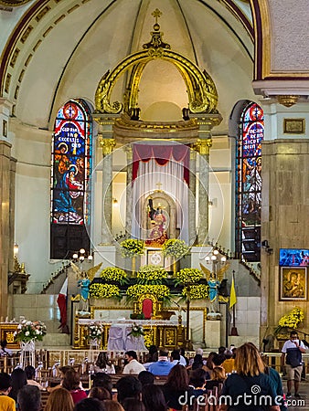 Minor Basilica of the Black Nazarene, Manila Editorial Stock Photo