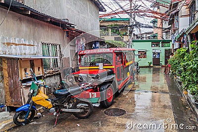 MANILA, PHILIPPINES - JANUARY 28, 2018: Jeepney, typical mean of transport in Manil Editorial Stock Photo