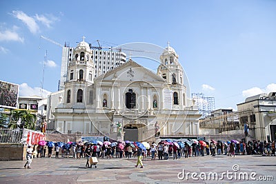 Minor Basilica of the Black Nazarene in Manila Editorial Stock Photo