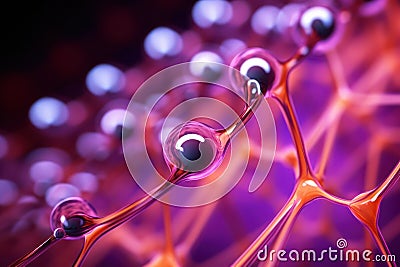 Nanotechnology in Electronics and Medicine, High-tech Background Stock Photo