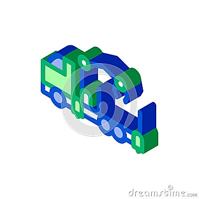 Manipulator truck isometric icon vector illustration Vector Illustration