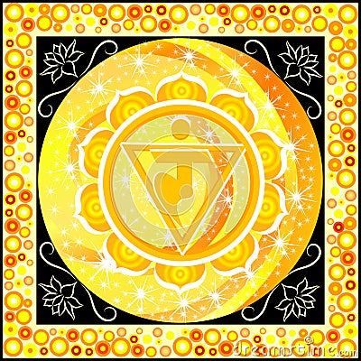 Manipura chakra Vector Illustration