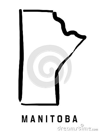 Manitoba map outline Stock Photo