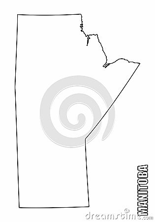 Manitoba Province Outline Map Royalty-Free Stock Photo | CartoonDealer ...