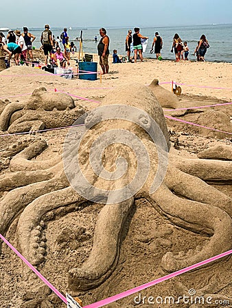 2023 Manitowoc Sand Sculpting Festival Editorial Stock Photo