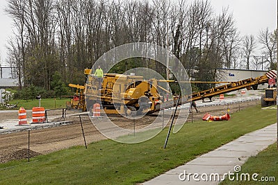 New road in Wisconsin Editorial Stock Photo