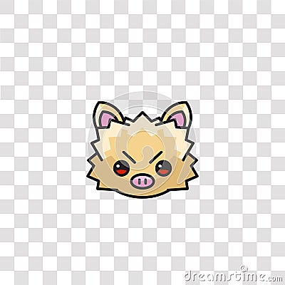 mankey icon sign and symbol. mankey color icon for website design and mobile app development. Simple Element from pokemon go Vector Illustration