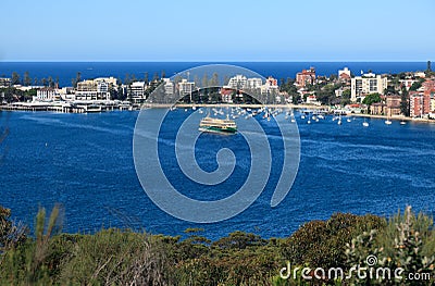 Manly Cove from Sydney Harbour National Park Stock Photo