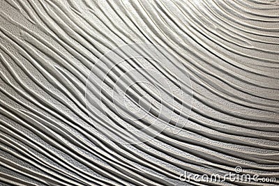 manmade grooves on brushed nickel surface Stock Photo