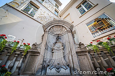 Manneken Pis sculpture in Brussels, Belgium Stock Photo