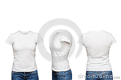 Mannequin in blank white t-shirt Stock Photo