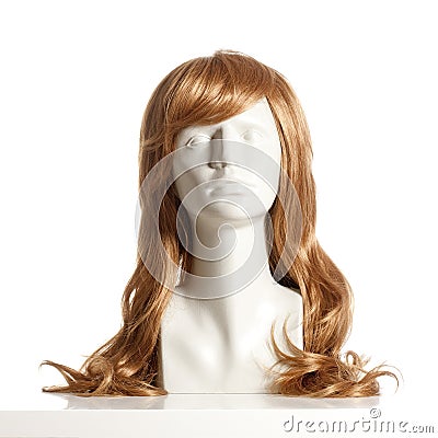 Mannequin Female Head with Wig Stock Photo