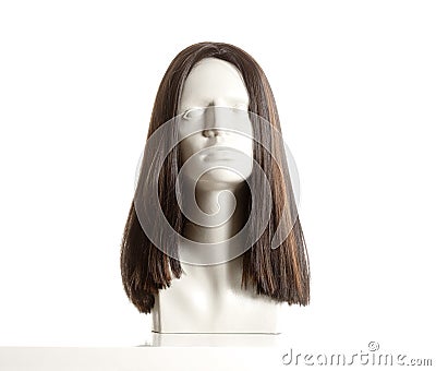 Mannequin Female Head with Wig Stock Photo