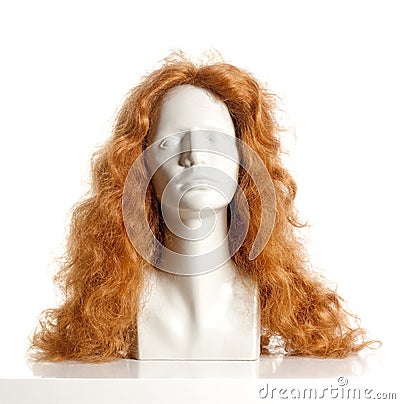 Mannequin Female Head with Wig Stock Photo