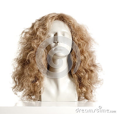 Mannequin Female Head with Wig Stock Photo