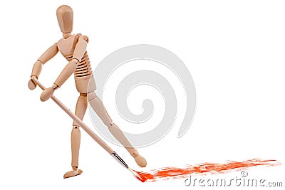 Mannequin painting Stock Photo