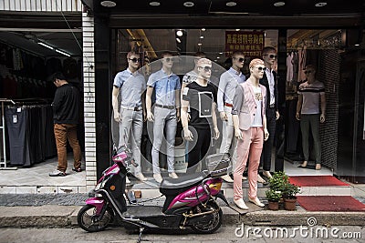 Fashion Mannequin shopfront Editorial Stock Photo