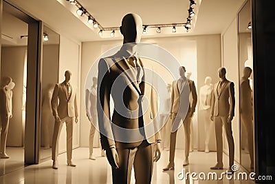 Mannequins in a fashion store Stock Photo