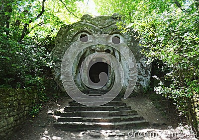 Colossal statue of Ogre. Bomarzo. Italy Stock Photo