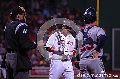 Manny Ramirez steps to bat. Editorial Stock Photo