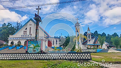 Manokwari, April 3 2024, Protestant Christian Church Building, namely GKI Elim Kwawi Editorial Stock Photo