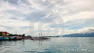 Manokwari, February 1 2023, View of the city of Manokwari seen from the port of Manokwari Editorial Stock Photo