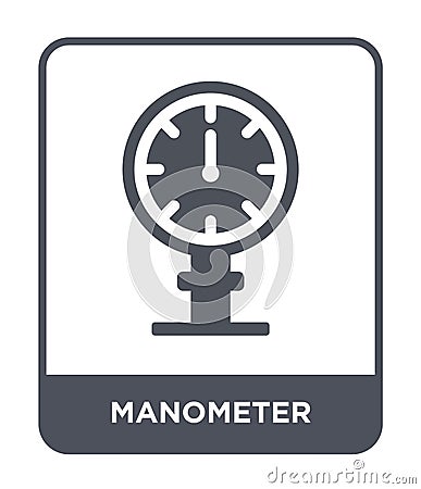 manometer icon in trendy design style. manometer icon isolated on white background. manometer vector icon simple and modern flat Vector Illustration