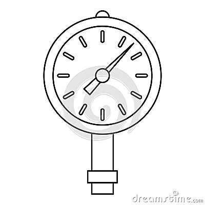 Manometer or pressure gauge icon outline Vector Illustration